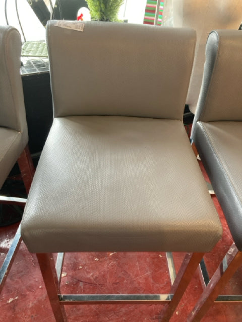 Metal Frame Vinyl seat Gray Barstool/Bar Stool