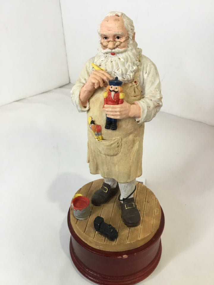 Multi-Color Resin Santa Musical Holiday Item