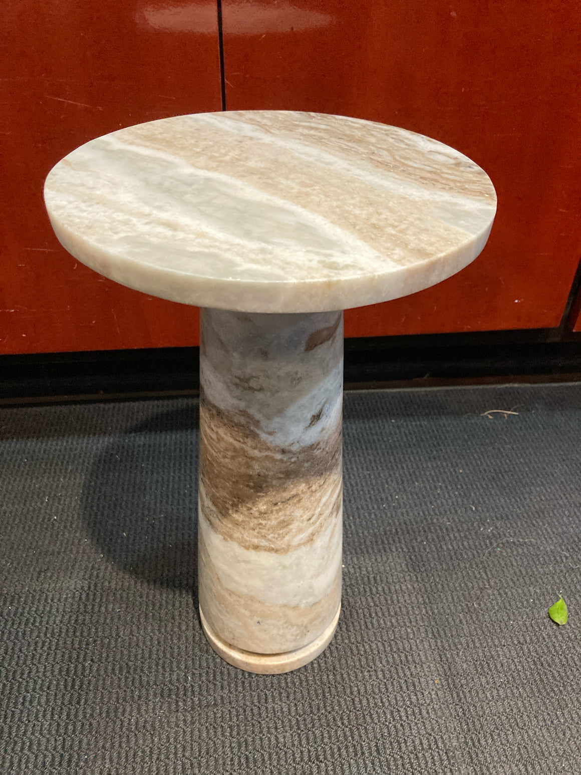Side Marble White/Brown Table