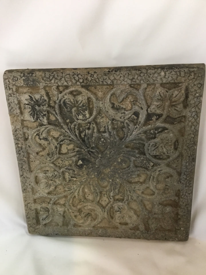 Vintage Decorative Gray Metal Tile