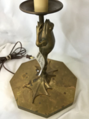 Chapman Red Brass Frog Lamp