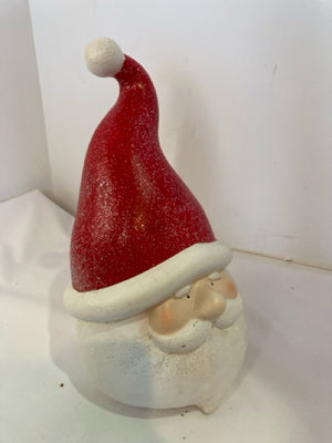 Statue Red/white Ribbon Santa Holiday Item