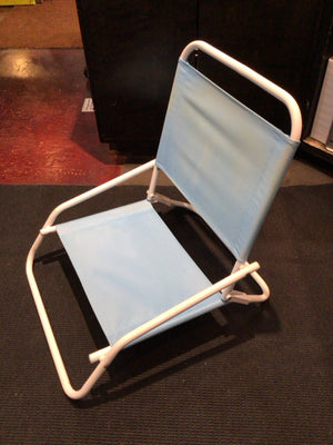 Beach Metal Frame Blue/White Chair