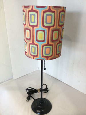 Orange/Multi Square Lamp
