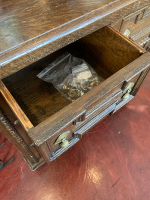 Moroccan Wood 3 Drawers Brown Dresser/Chest