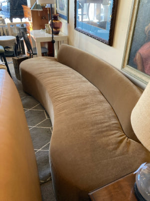 Lulu & Georgia Modern Velvet Brown Sofa/Couch CR9VBB4H