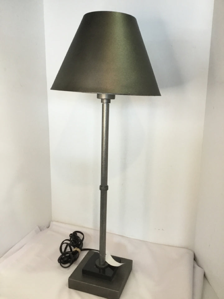 Gray Metal Stick Lamp