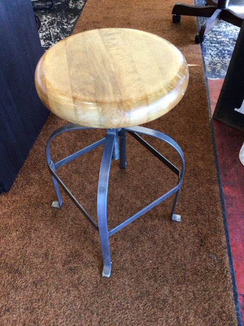 Adjustable Backless Brown Stool/Foot Stool/Ottoman