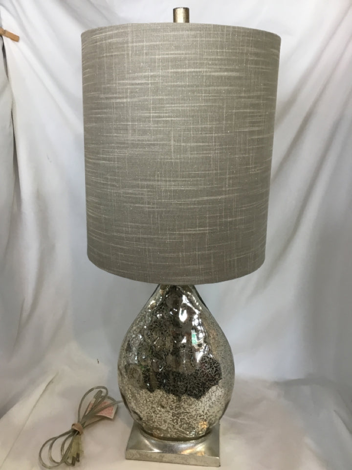 Silver Glass Table Lamp