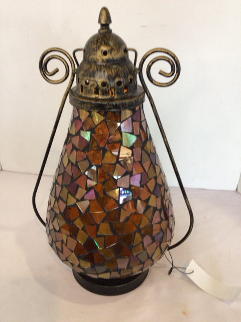 Amber Mosaic Lantern