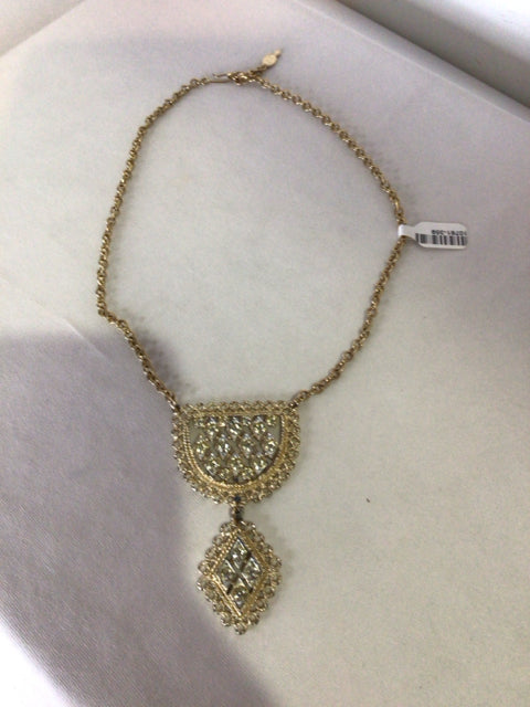 White/Gold Rhinestone Necklace