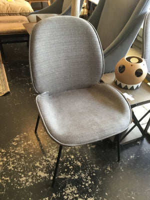 Mercana Upholstered Armless Pair Gray Chair