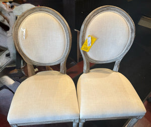 World Market Shield Back Pair Cream Chair