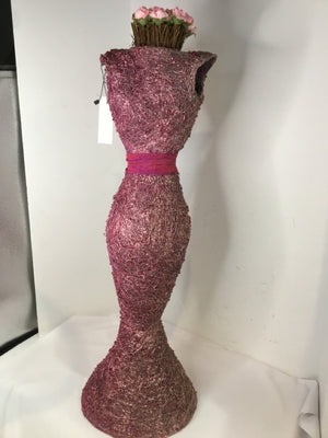 Pink Papermache Glitter Mannequin