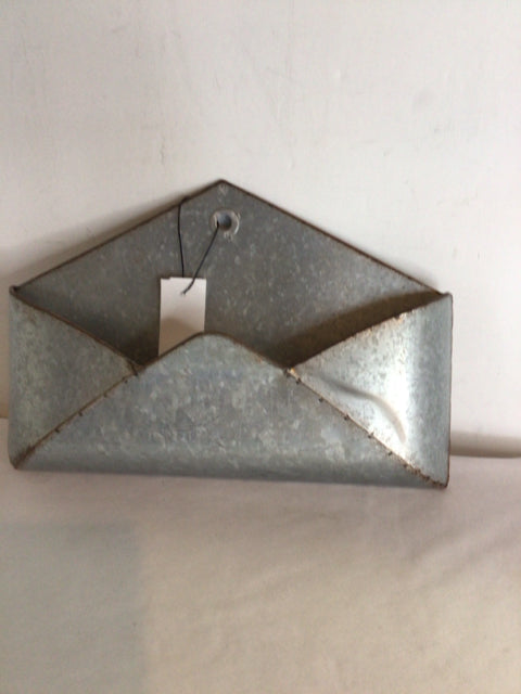 Silver Galvanized Steel Envelope Wall Pocket