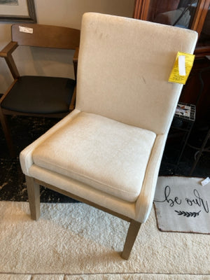 Upholstered Chenille AS IS Cream Chair 2A28XAGC