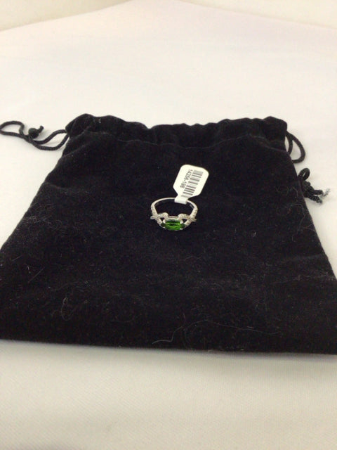 Sterling Silver Green Ring