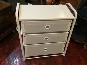 IKEA Metal 3 drawer White Chest/Dresser