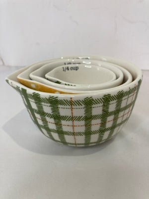 Chad Barrett Multi-Color Stoneware Set of 4 Measuring Cups
