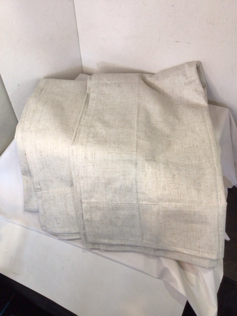 2 Panels Cream Polyester Draperies/Curtains