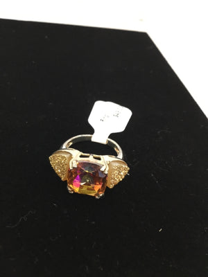 Orange Rhinestone Ring