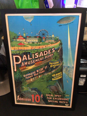 Advertisments Multi-Color Poster Framed Art