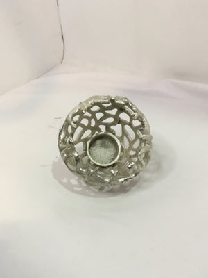 Votive Silver Aluminum Coral Candle Holder