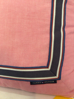 Tommy Hilfiger Pink/Blue Cotton Pillow