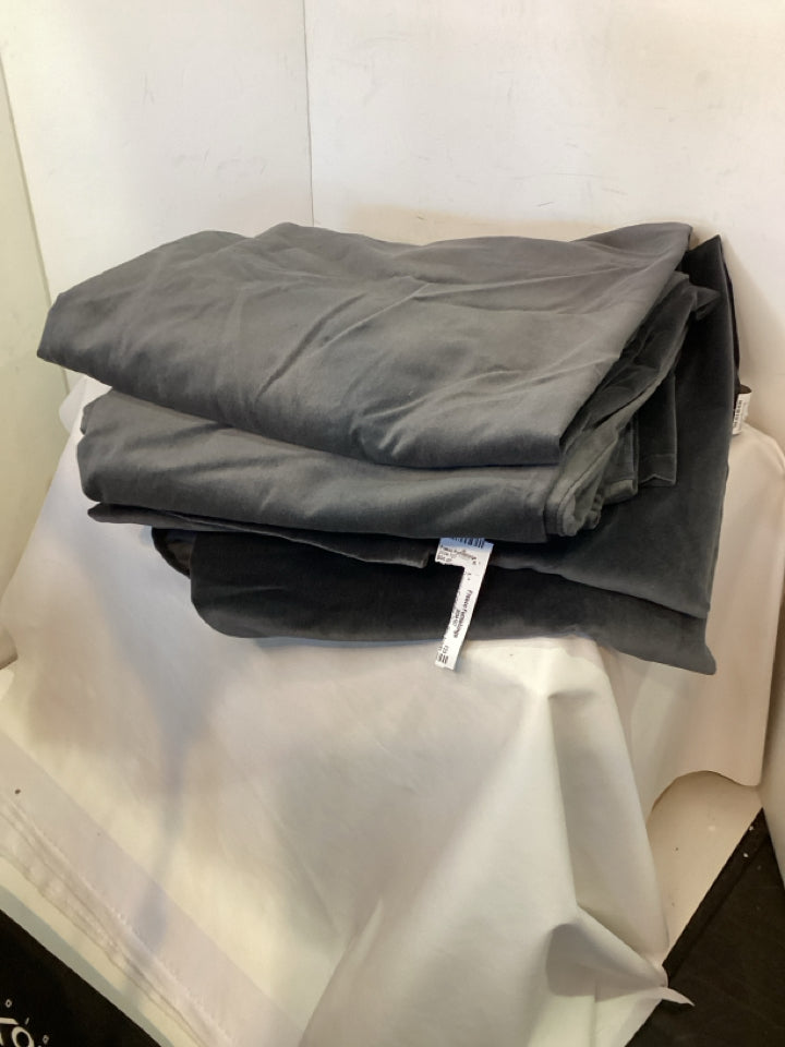 Pair Gray Draperies/Curtains
