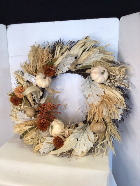 Cream Leaves Wreath