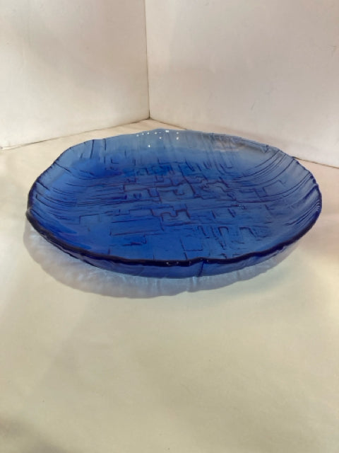 Vintage Cobalt Glass Platter