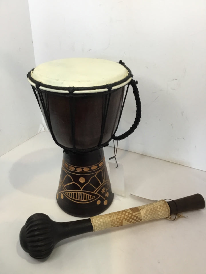 African Brown Wood Drum