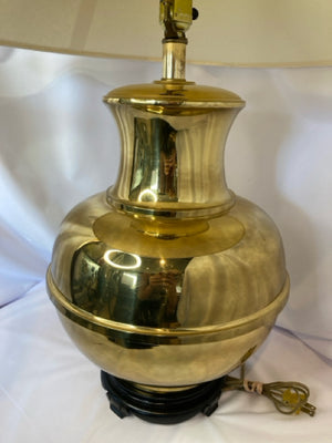 Oversized Gold Brass Ginger Jar Lamp