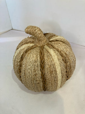 Autumn Natural Jute Pumpkin Figurine