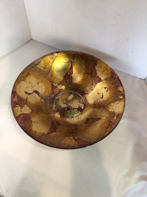 Gold/Red Glass AS IS Bowl