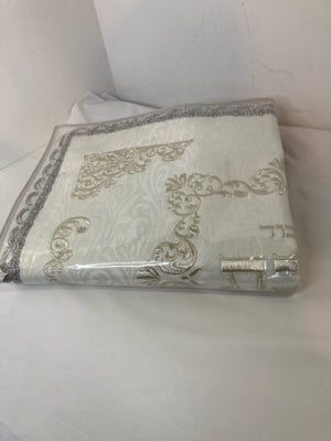 White Satin Embroidered Religious