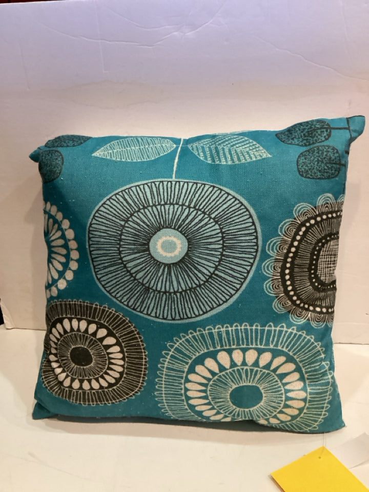 Aqua/White Circles Pillow