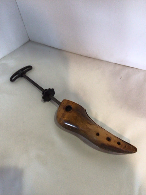 Vintage Brown Wood Shoe Form