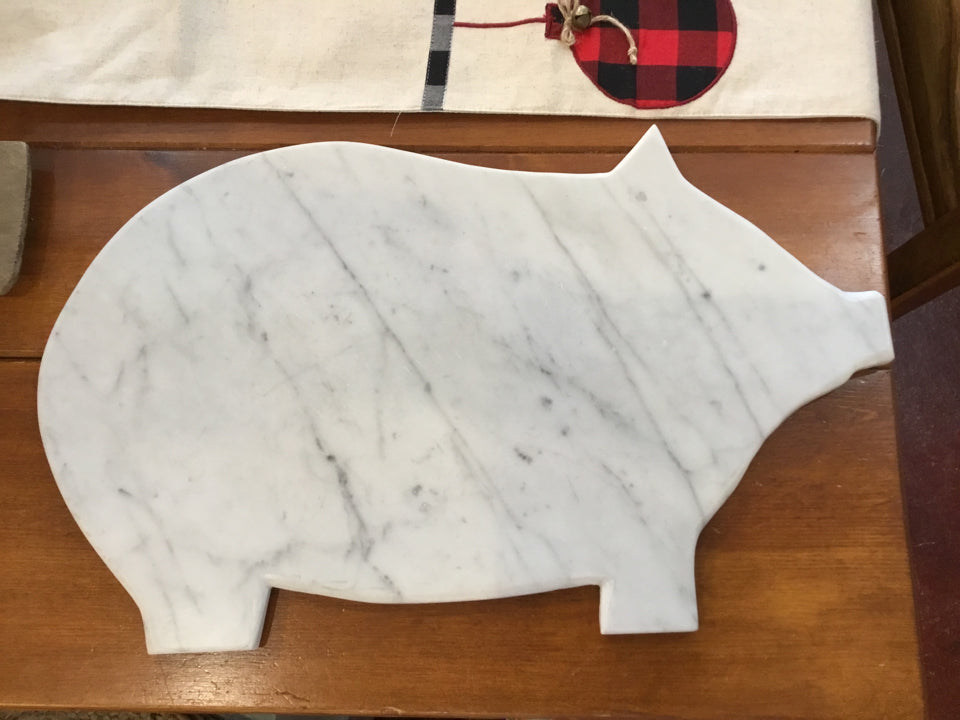 Gray/White Marble Pig Cutting Board