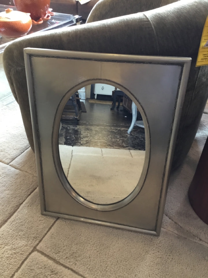 Pottery Barn Gray Metal Mirror