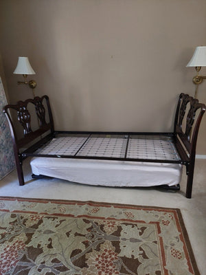 Twin Trundle Brown Bed