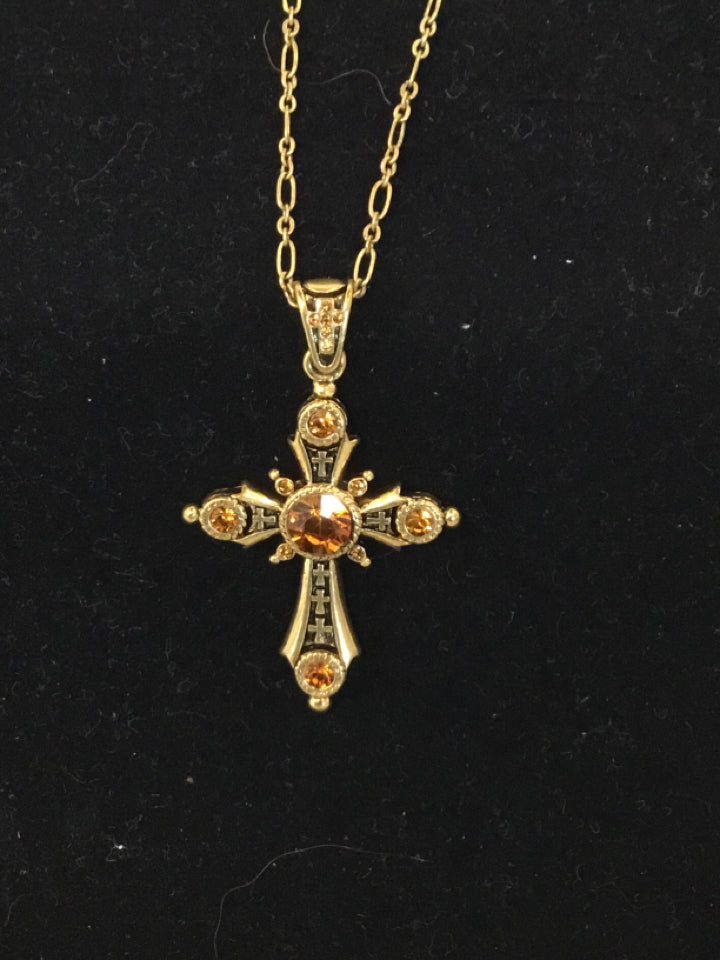 Camrose & Kross Gold Cross Necklace