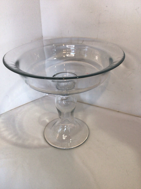 Pedestal Clear Glass Bowl