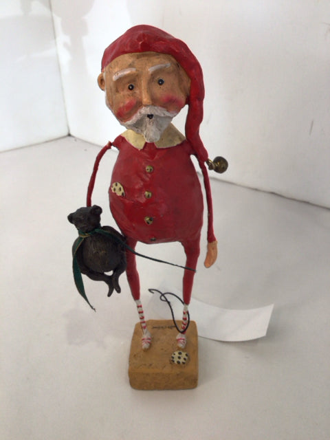 Figure Red Resin Santa Holiday Item