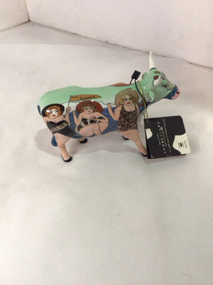 Multi-Color Ceramic Cow Figurine