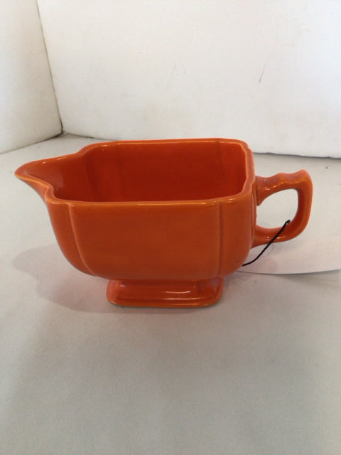 Orange Ceramic Gravy Boat