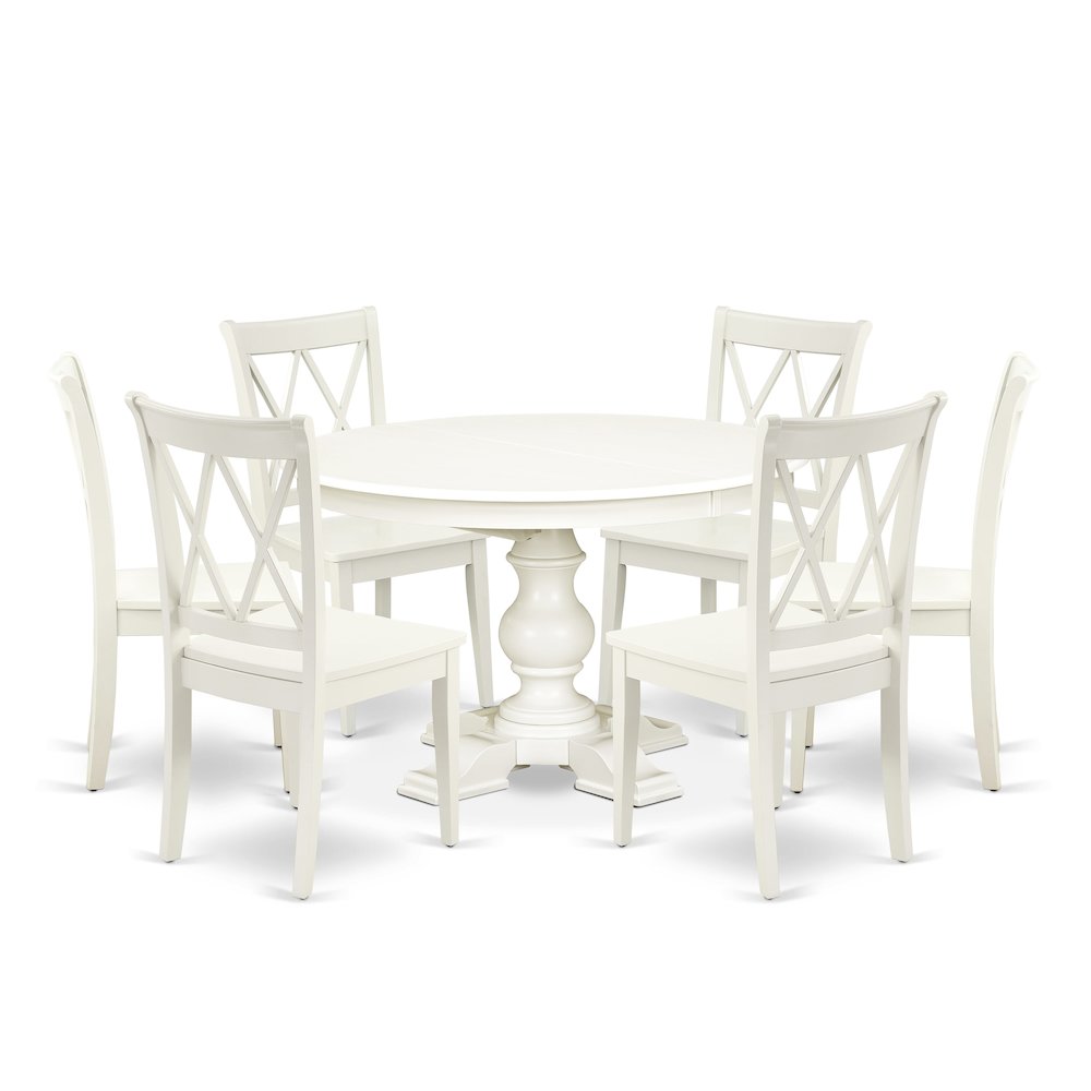 Bison Commerce LLC Wood White Table & Chairs CWB4E85J
