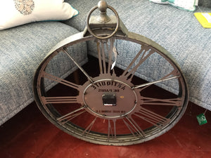 Vintage Wall Gray Metal Clock