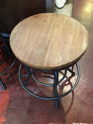 Rustic Wood/Metal Adjustable Brown/black Barstool/Bar Stool