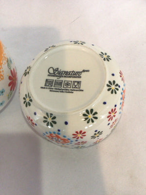 Signature Pair White/Multi Bowl Set